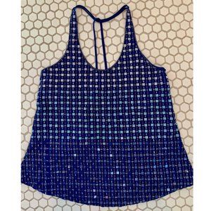 Parker Blue Sequin & Beaded Tank, Worn Once!